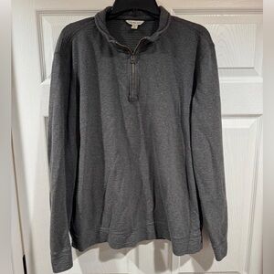 Calvin Klein Jeans Pullover Gray 1/4 Zip Long Sleeve Mens XL sweatshirt